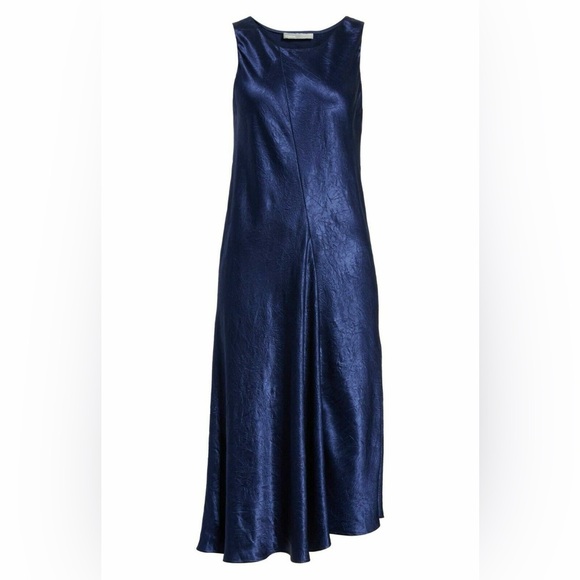 Vince Dresses & Skirts - Vince silk bias slip‎ dress crushed pure asymmetric sleeveless luxury designer